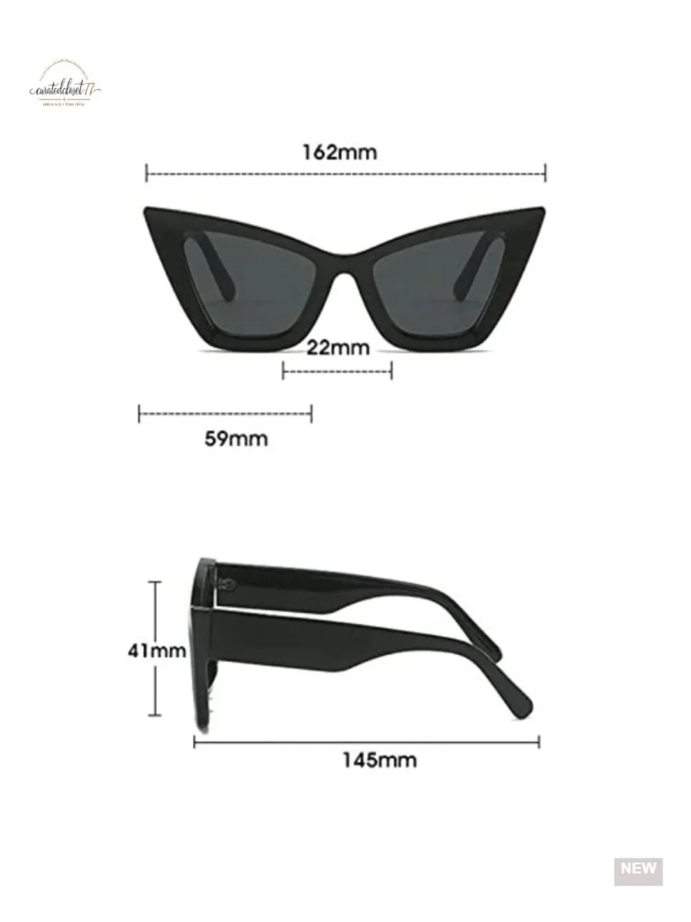 Vintage Oversized Cat Eye Sunglasses UV400 Protection for Women Men